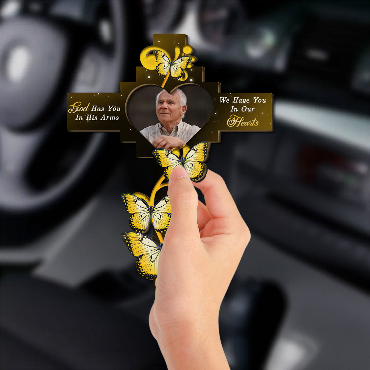 In My Heart Forever - Personalized Car Visor Clip