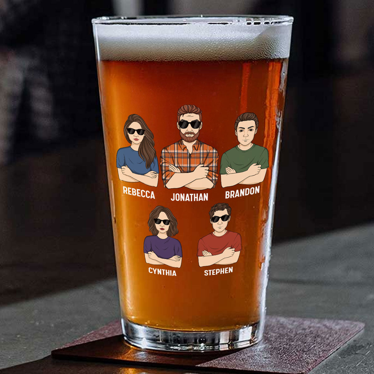 Beer Solve The Rest - Personalized Beer Glass
