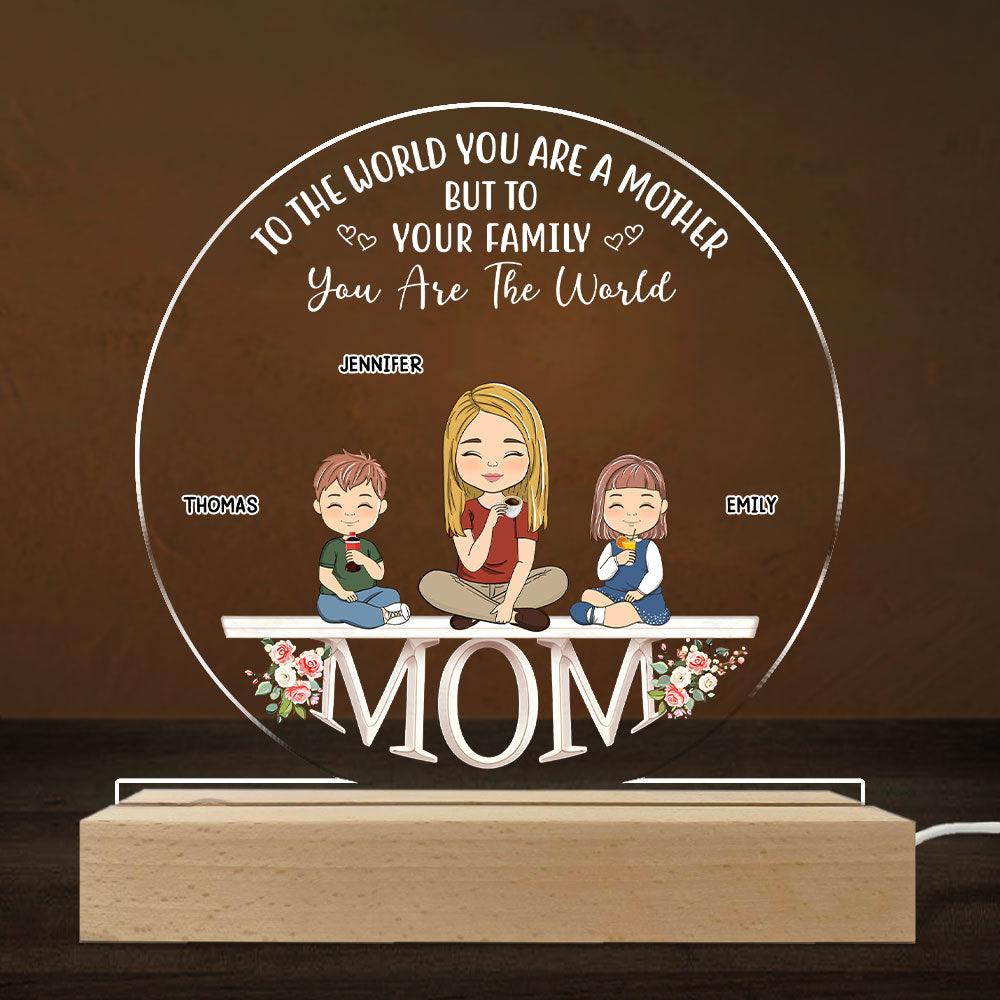 Custom Gift for Mom Grandma, Mother's Day Birthday • Loving Gift For Mommy - Personalized LED Light