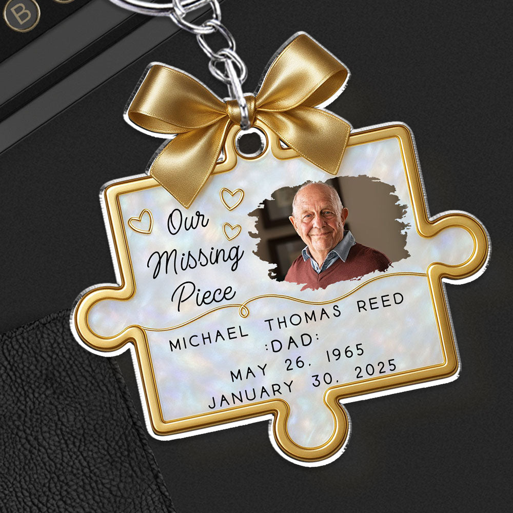 Our Missing Piece In Heaven - Personalized Acrylic Keychain
