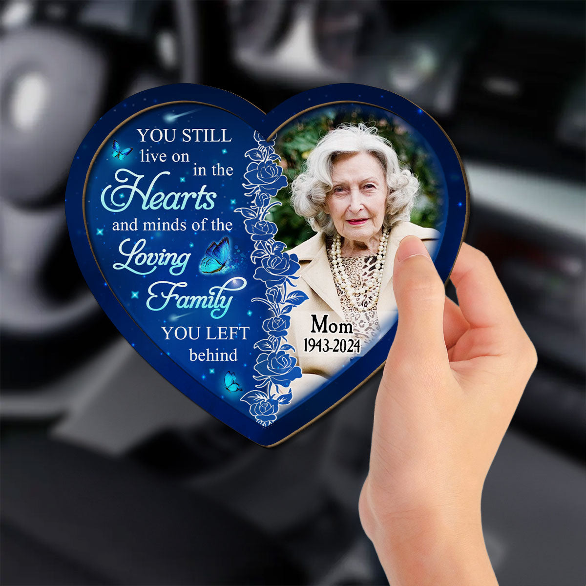 In My Heart - Personalized Car Visor Clip