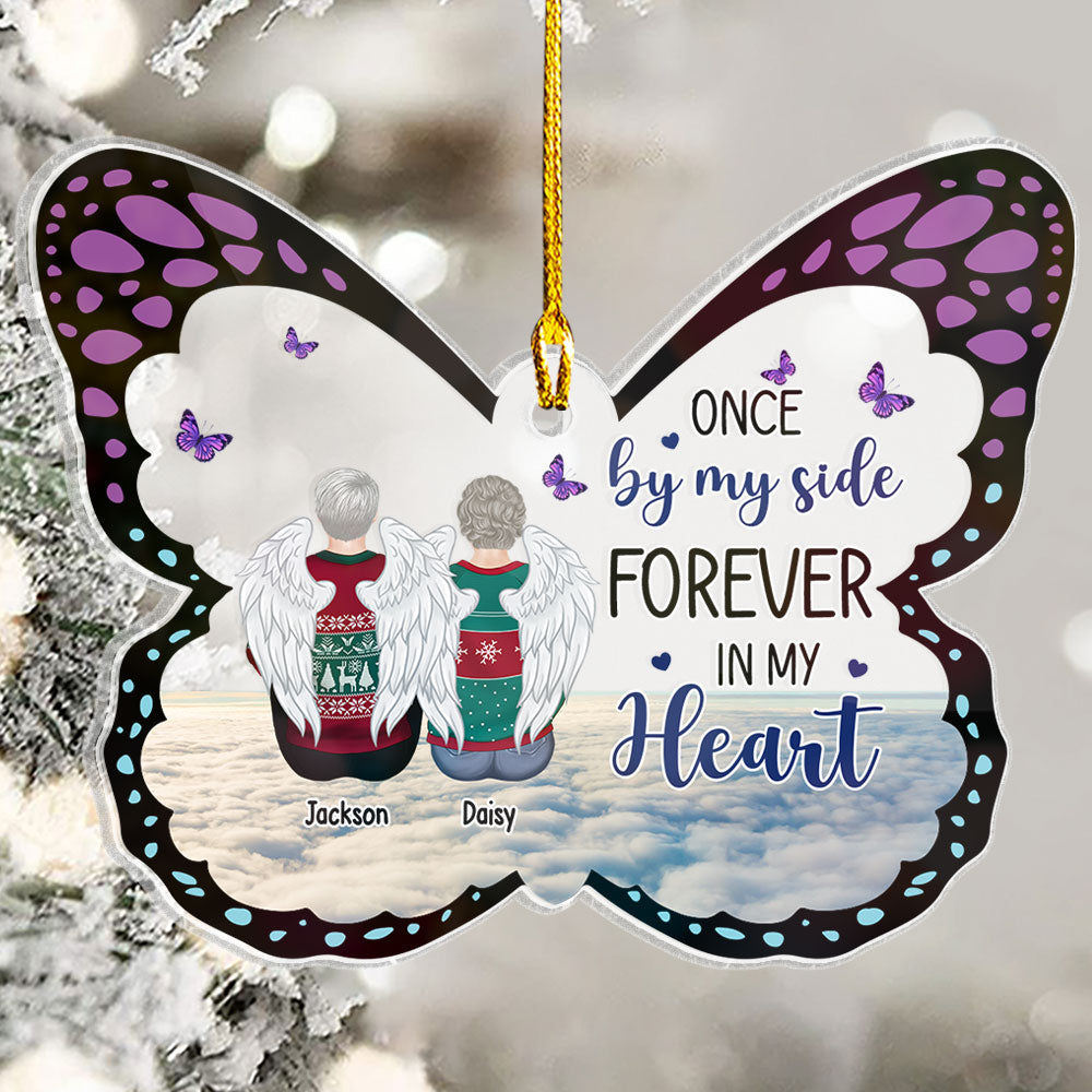 Custom Family Ornament, Christmas Gift for Family Members •  Forever In My Heart - Personalized Acrylic Ornament