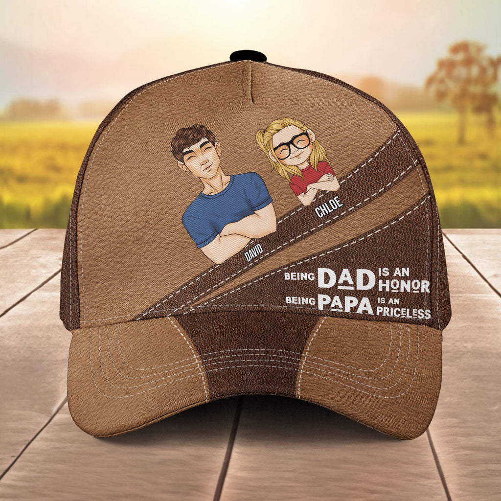 Being Dad Being Papa - Personalized Classic Cap