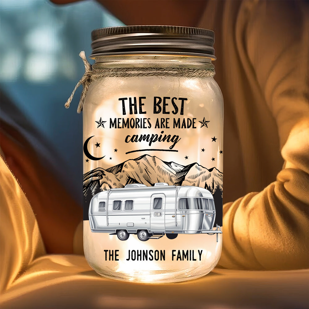 Home Is Where You Park It - Personalized Mason Jar Light