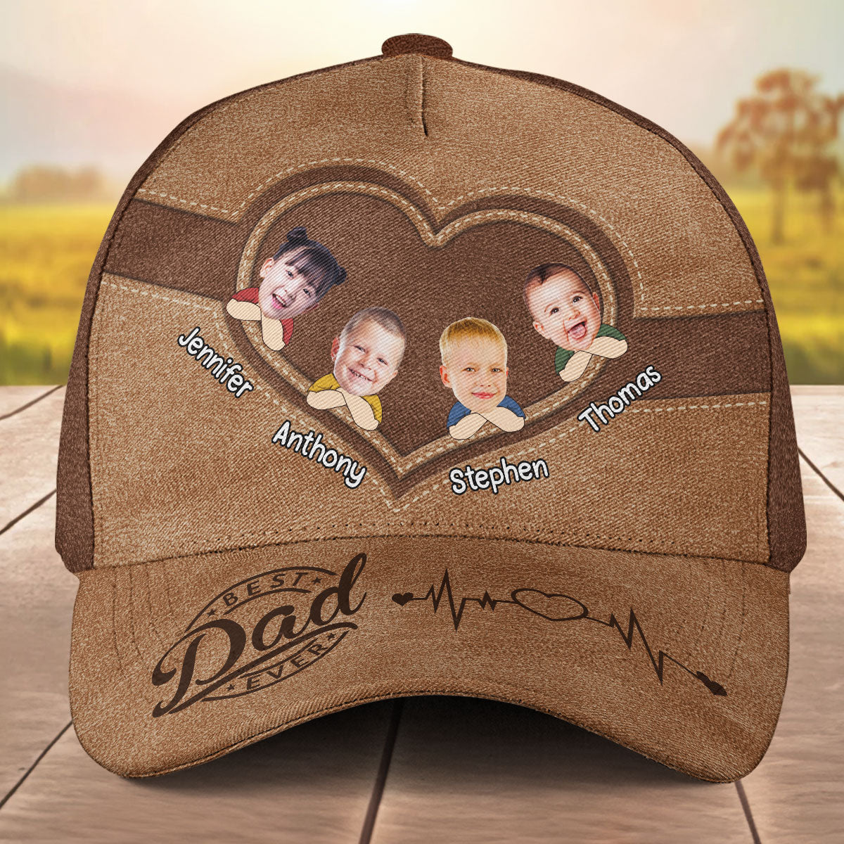 Photo Best Papa Ever - Personalized Classic Cap