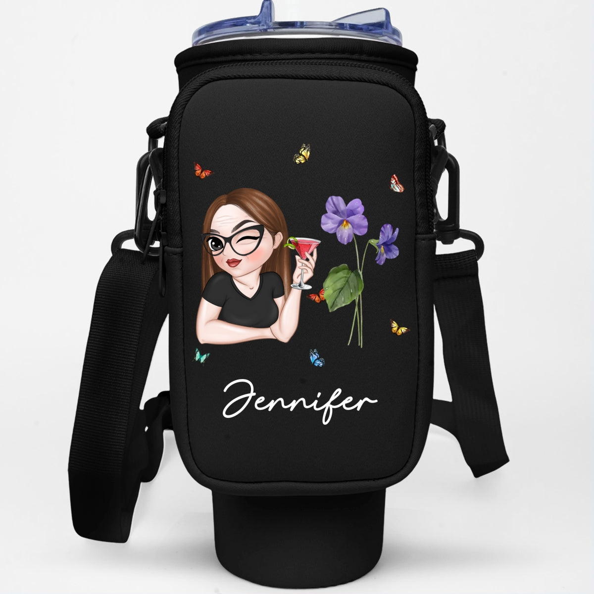 Beautiful Bestie - Personalized Water Bottle Carrier Bag