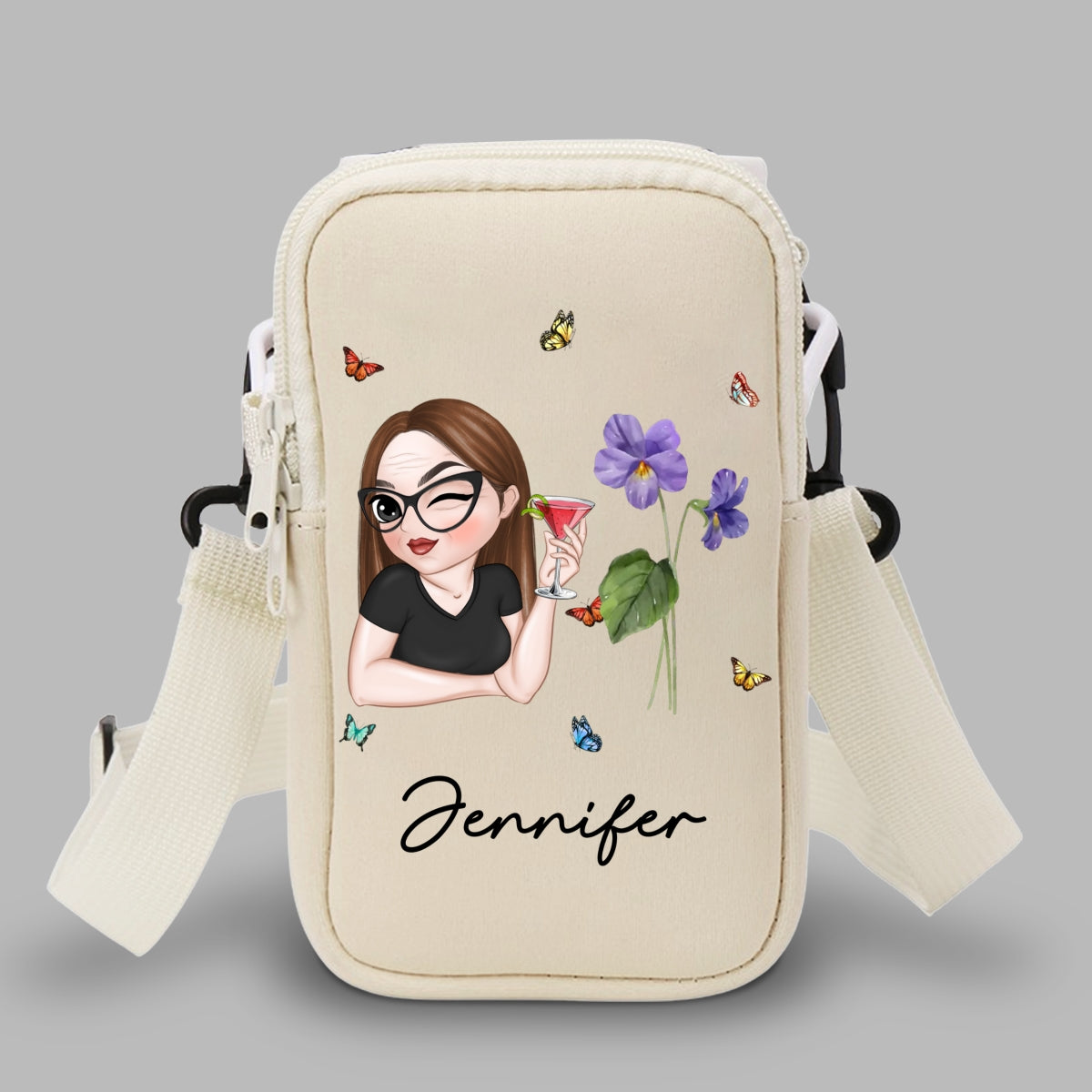 Beautiful Bestie - Personalized Water Bottle Carrier Bag