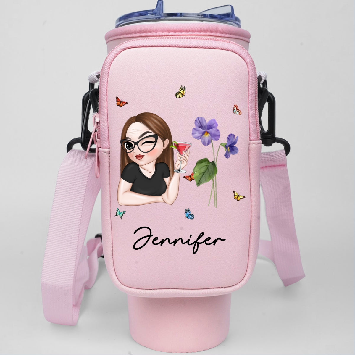 Beautiful Bestie - Personalized Water Bottle Carrier Bag