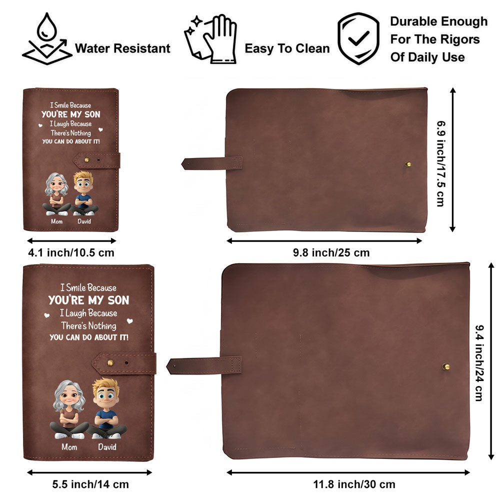 Because You Are My Son - Personalized Leather Charger Bag