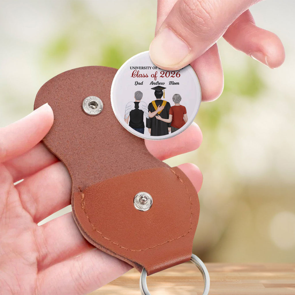 Custom Coin Keychain for Son, Father's Day Birthday Gifts • So Proud Of You Graduation Gift - Personalized Pocket Hug