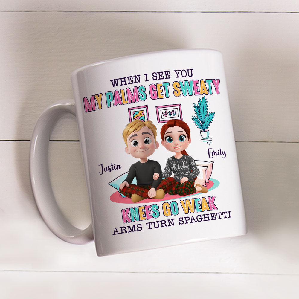 Custom Anniversary Keepsake Gifts For Couple • Love Turns Me Into Lasagna - Personalized Coffee Mug