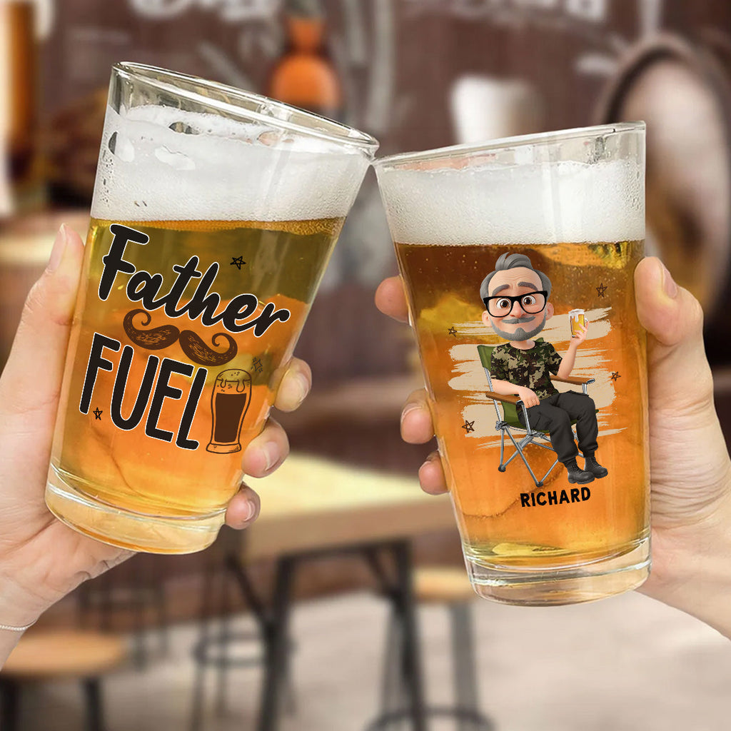 Dad Fuel - Personalized Beer Glass