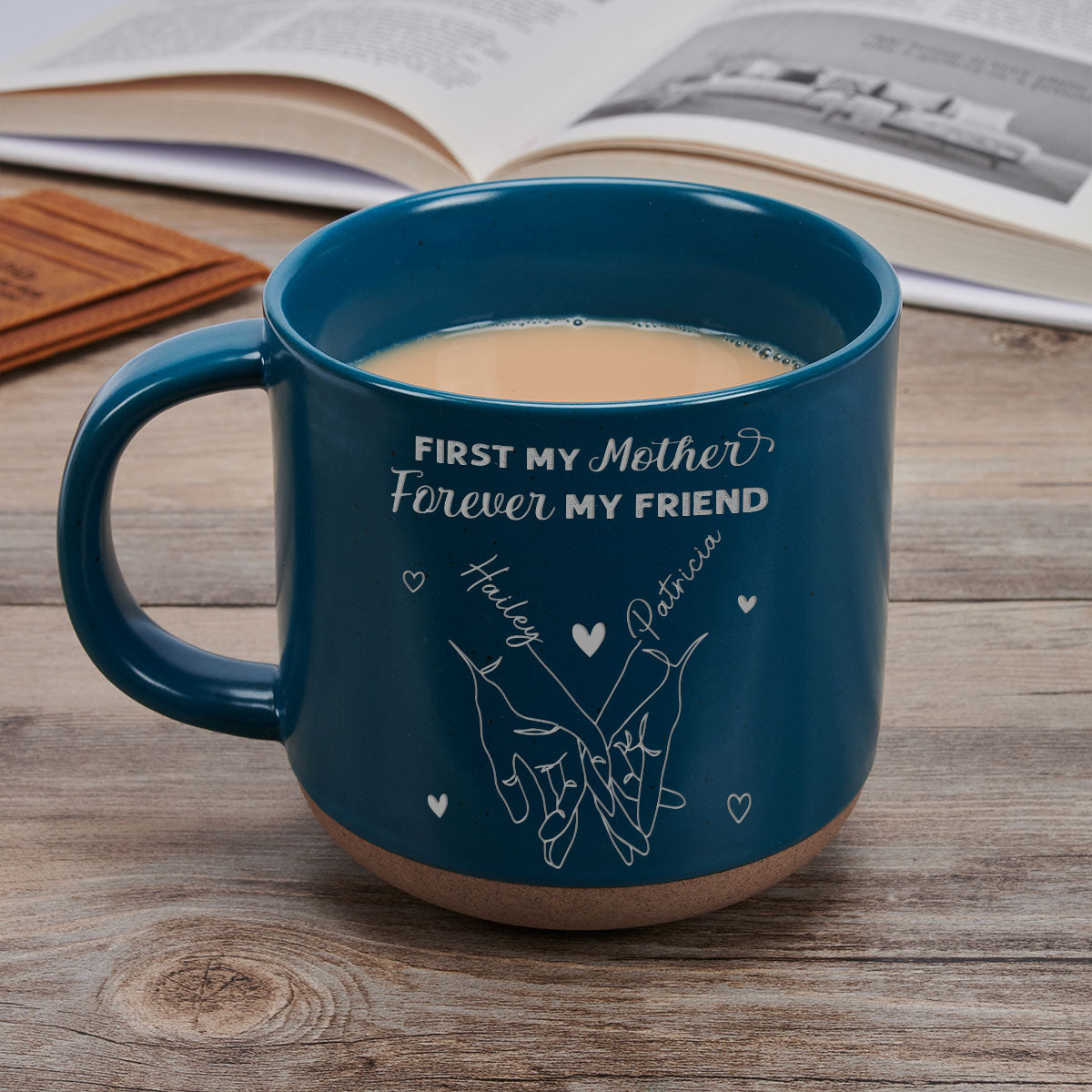 Custom Christmas & Birthday Gift for Daughter • First My Daughter Forever My Friend - Personalized Engraved Pottery Mug