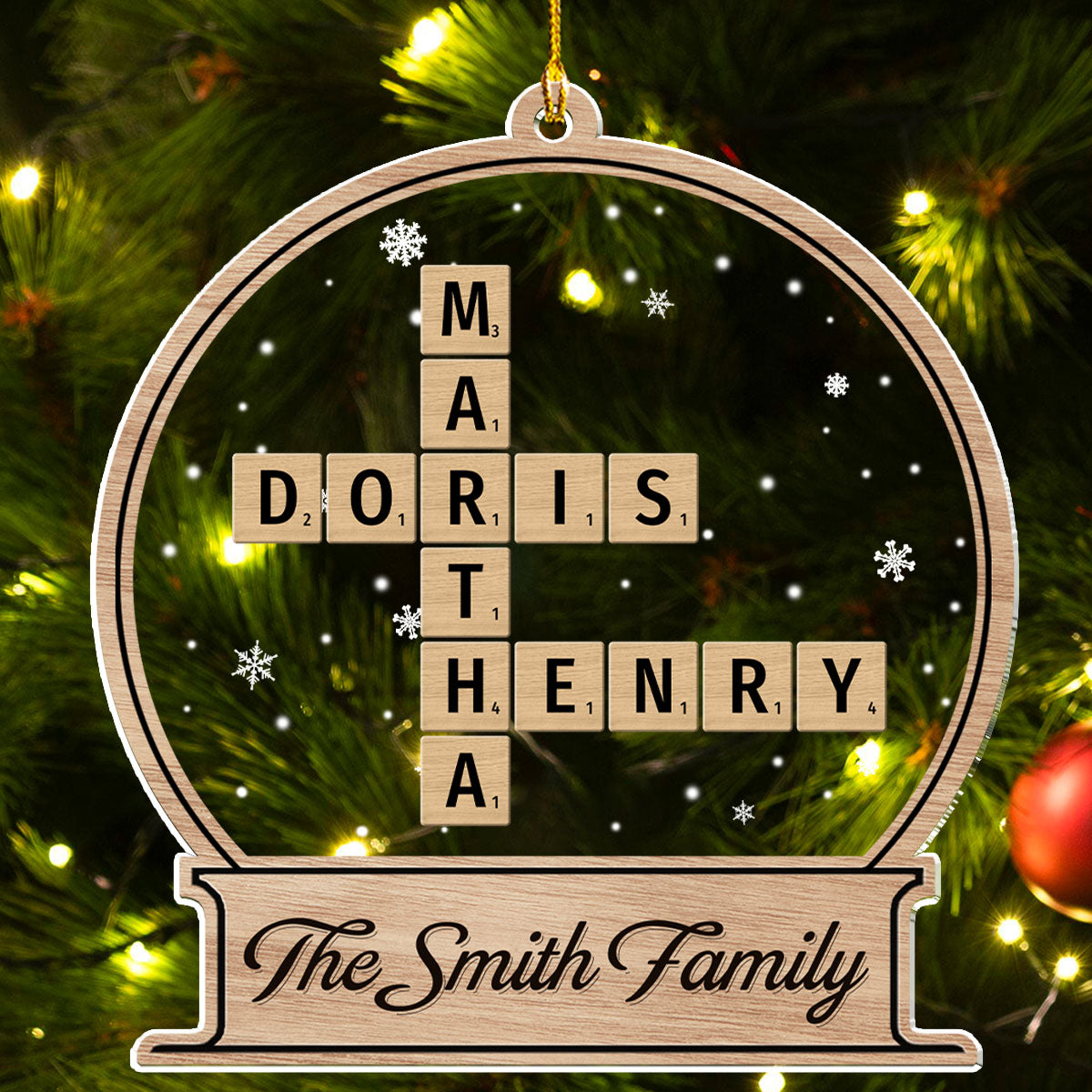 Custom Family Ornament, Christmas Gift for Family Members •  At Christmas, All Roads Lead Home - Personalized Acrylic Ornament