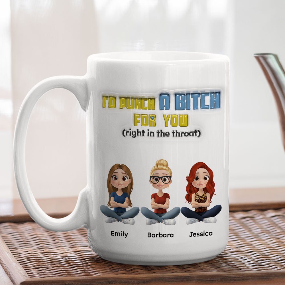 Custom Best Friend, Christmas & Birthday Friendship Keepsake Gift • You And Me Has Unbreakable Bond - Personalized 3D Inflated Effect Mug