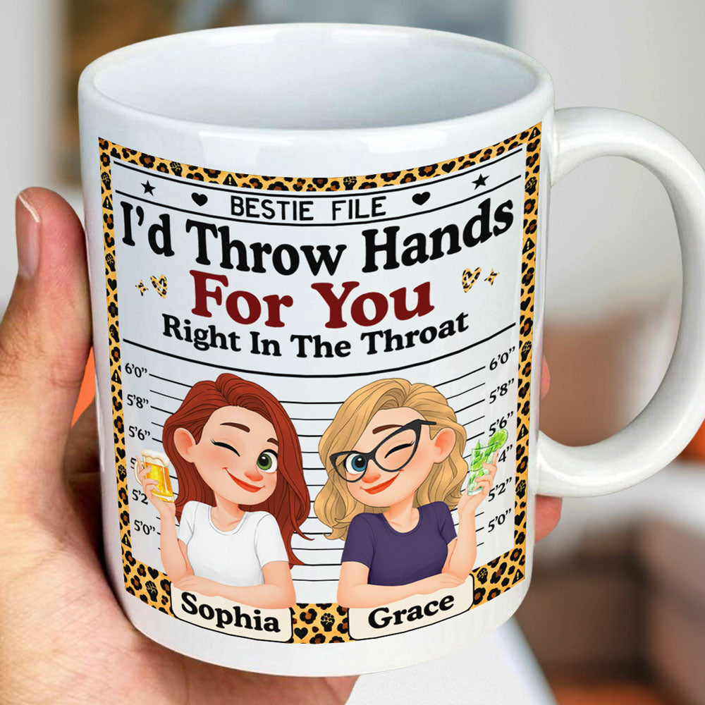 Custom Best Friend, Christmas & Birthday Friendship Keepsake Gift • Bestie File - Personalized Coffee Mug