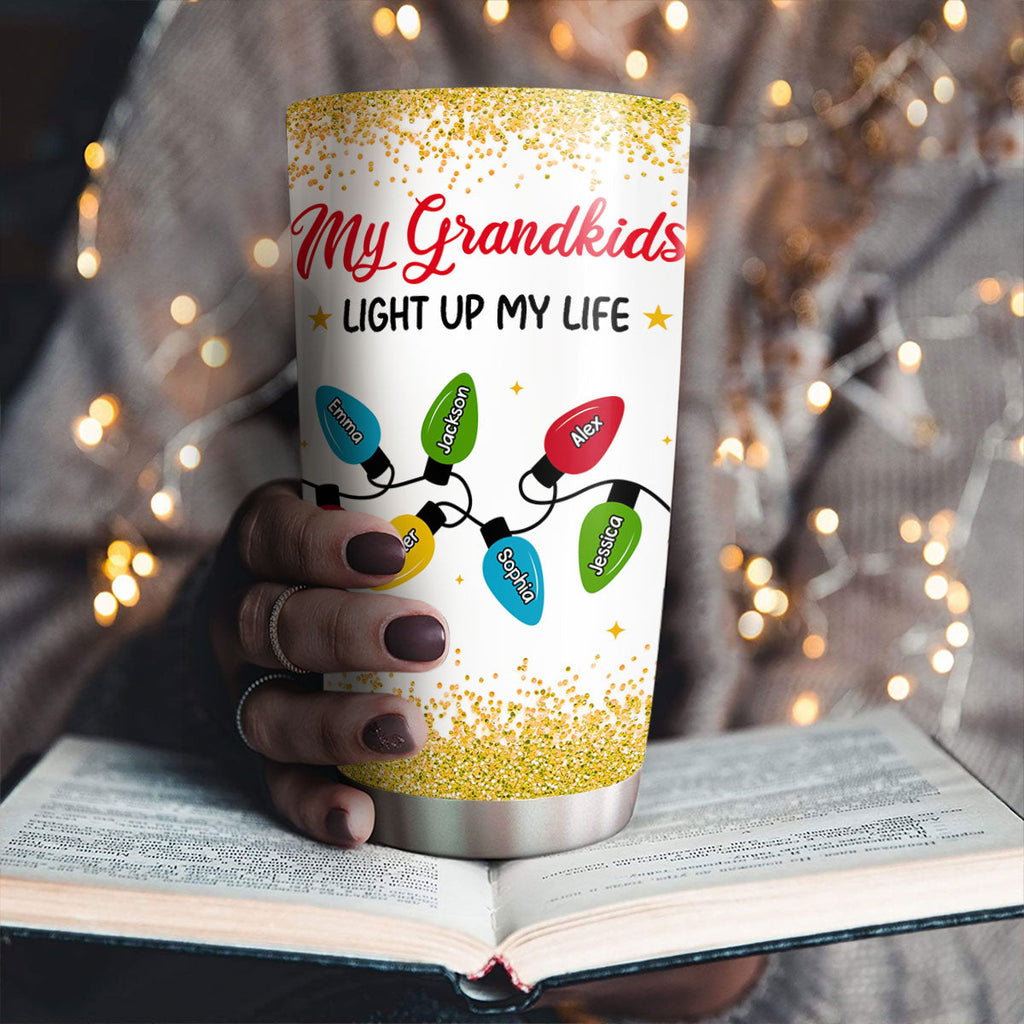 Custom Christmas Birthday Gifts For Grandma • The Light Of Grandma Life - Personalized Tumbler