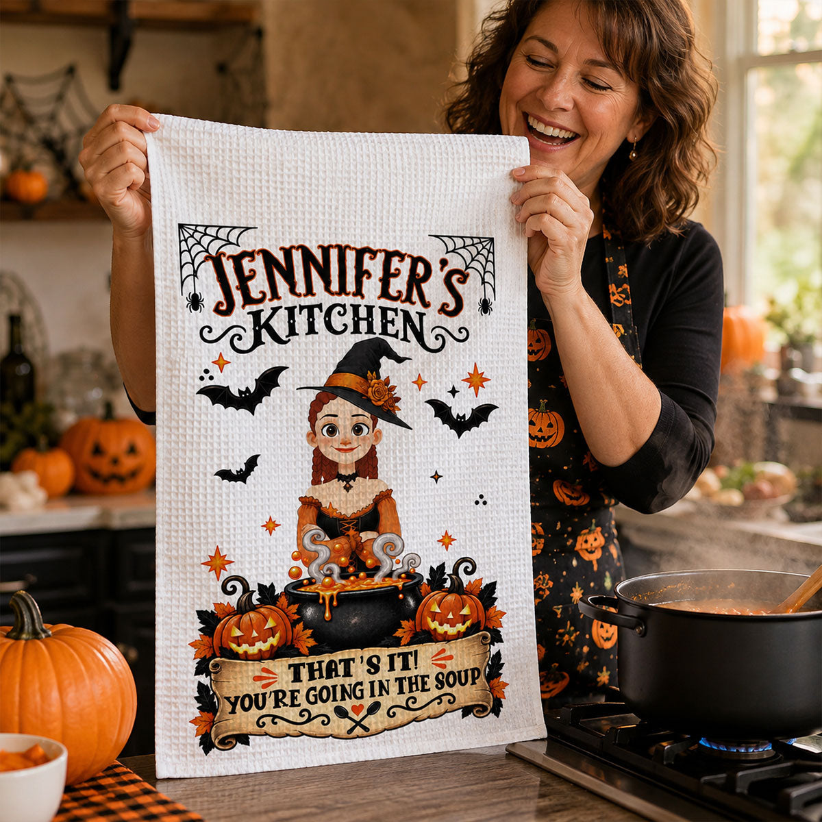Stirring Up Some Magic - Personalized Kitchen Towel