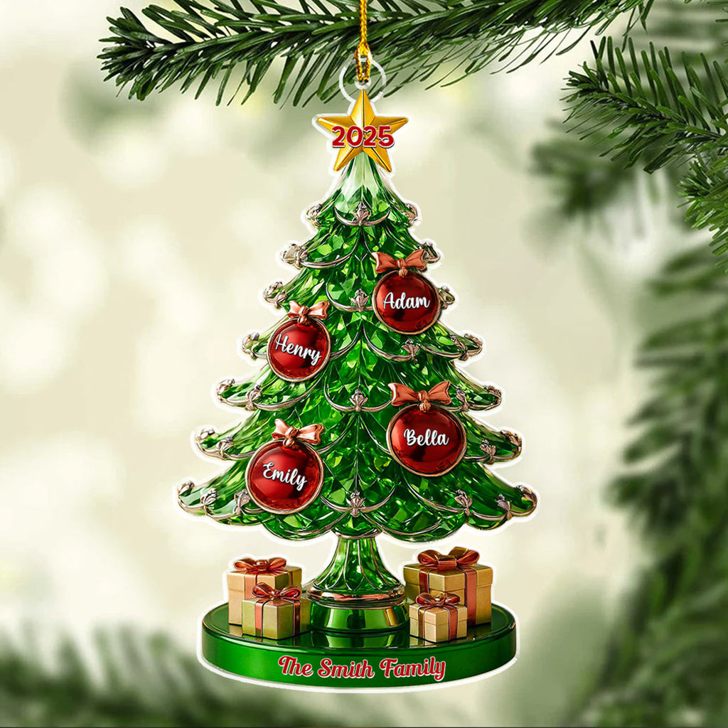 Custom Family Ornament, Christmas Gift for Family Members •  This Day Our Family - Personalized Acrylic Ornament