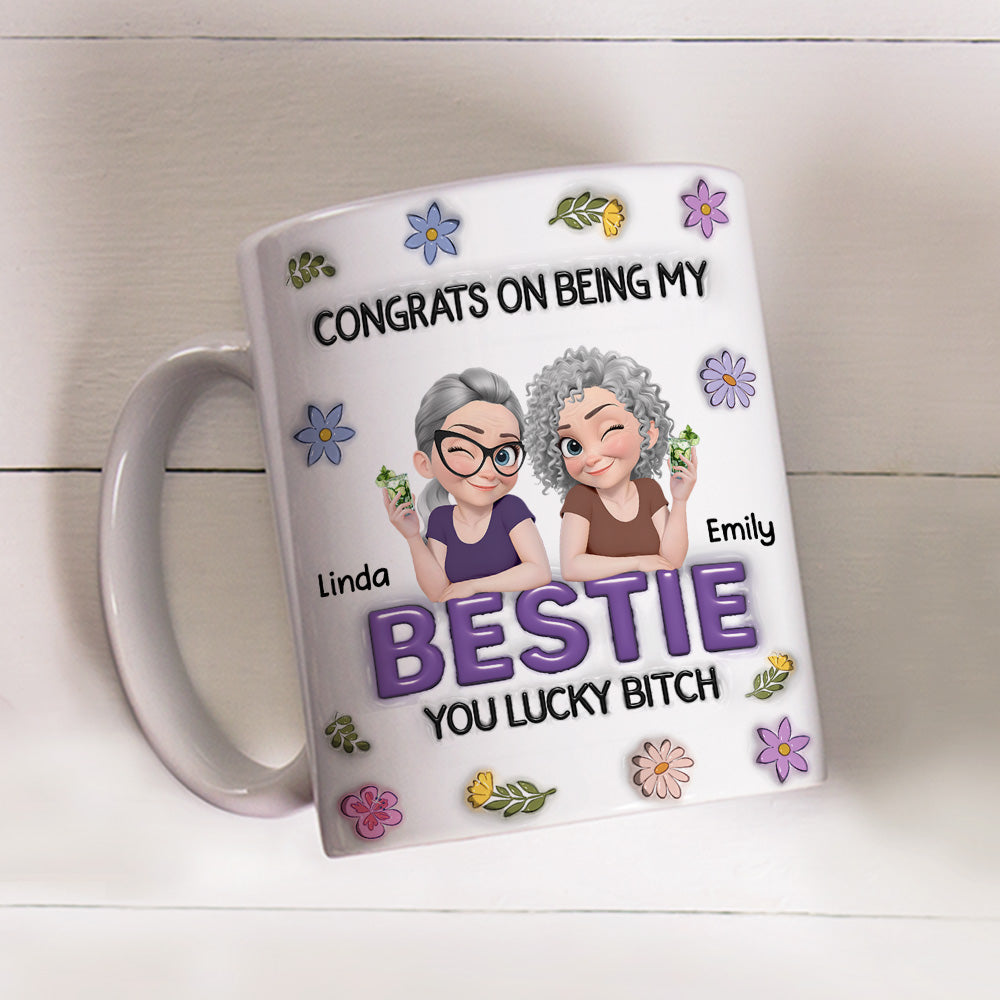 Custom Christmas & Birthday Gift for Brother & Sister • Congrats - Personalized 3D Inflated Effect Mug