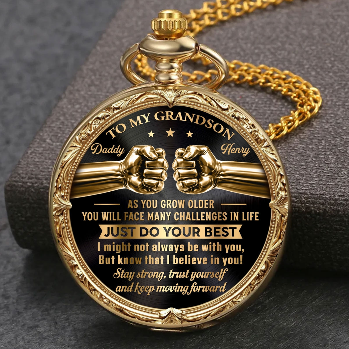 My Son - Personalized Print Pocket Watch