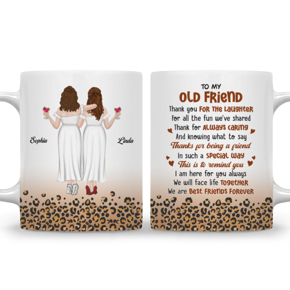 Custom Best Friend, Christmas & Birthday Friendship Keepsake Gift • To My Old Friend - Personalized Coffee Mug