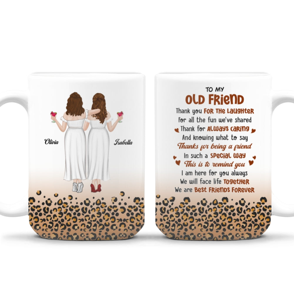 Custom Best Friend, Christmas & Birthday Friendship Keepsake Gift • To My Old Friend - Personalized Coffee Mug