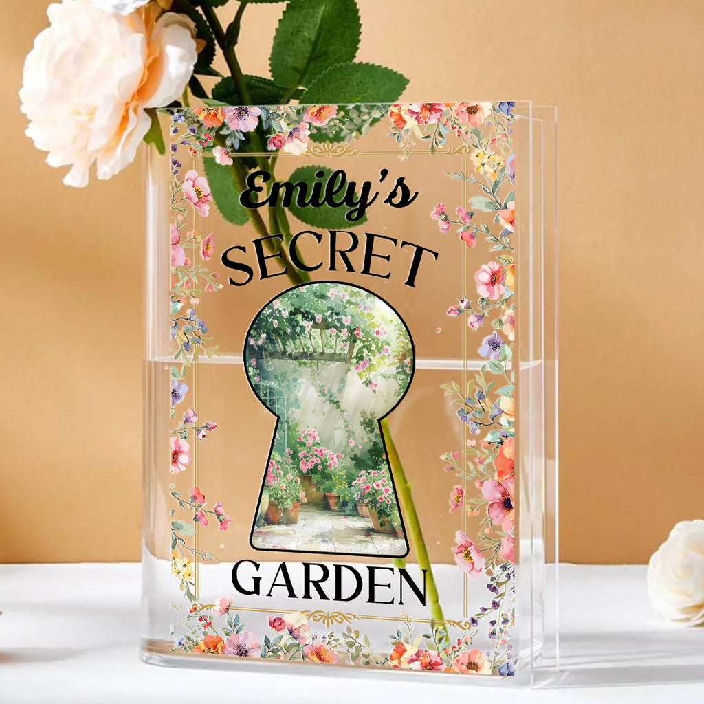 My Secret Garden - Personalized Acrylic Book Vase
