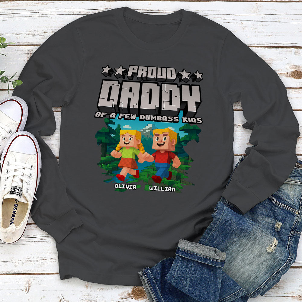 Custom Father's Day, Special Gift for Dad & Grandpa • Proud Grandfather Of Few Kids - Personalized Shirt