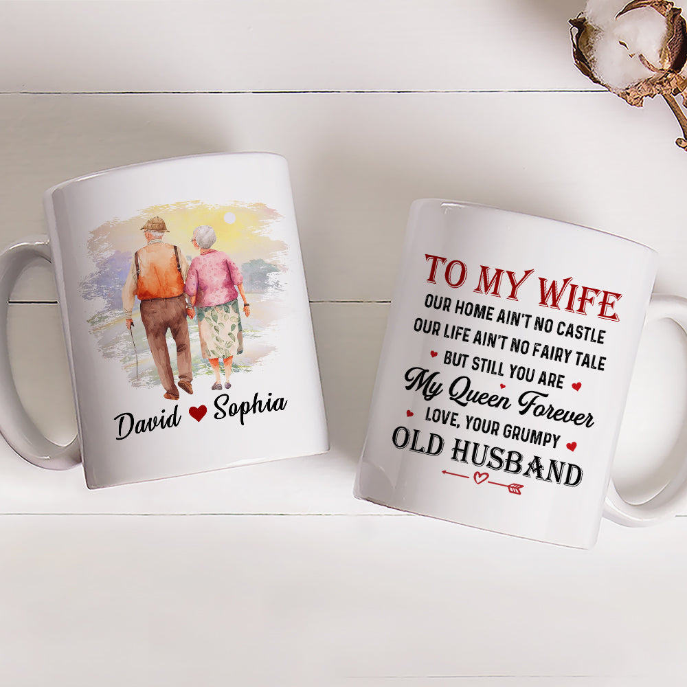 Custom Anniversary Keepsake Gifts For Couple • You Are My Queen - Personalized Coffee Mug