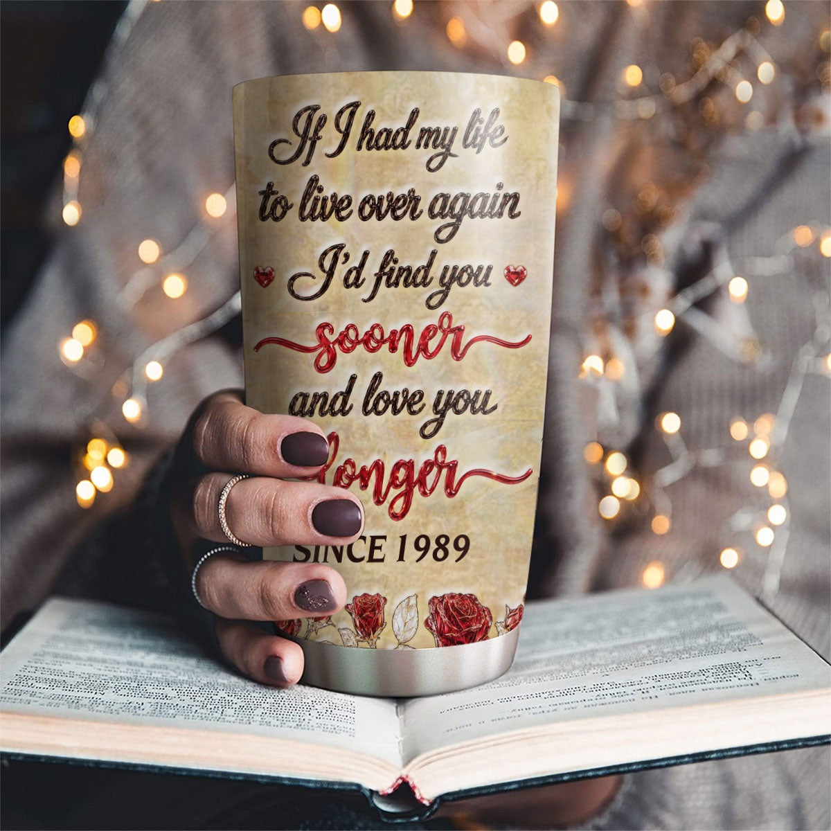 Custom Christmas Anniversary Gifts For Wife • My Life - Personalized 3D Effect Tumbler
