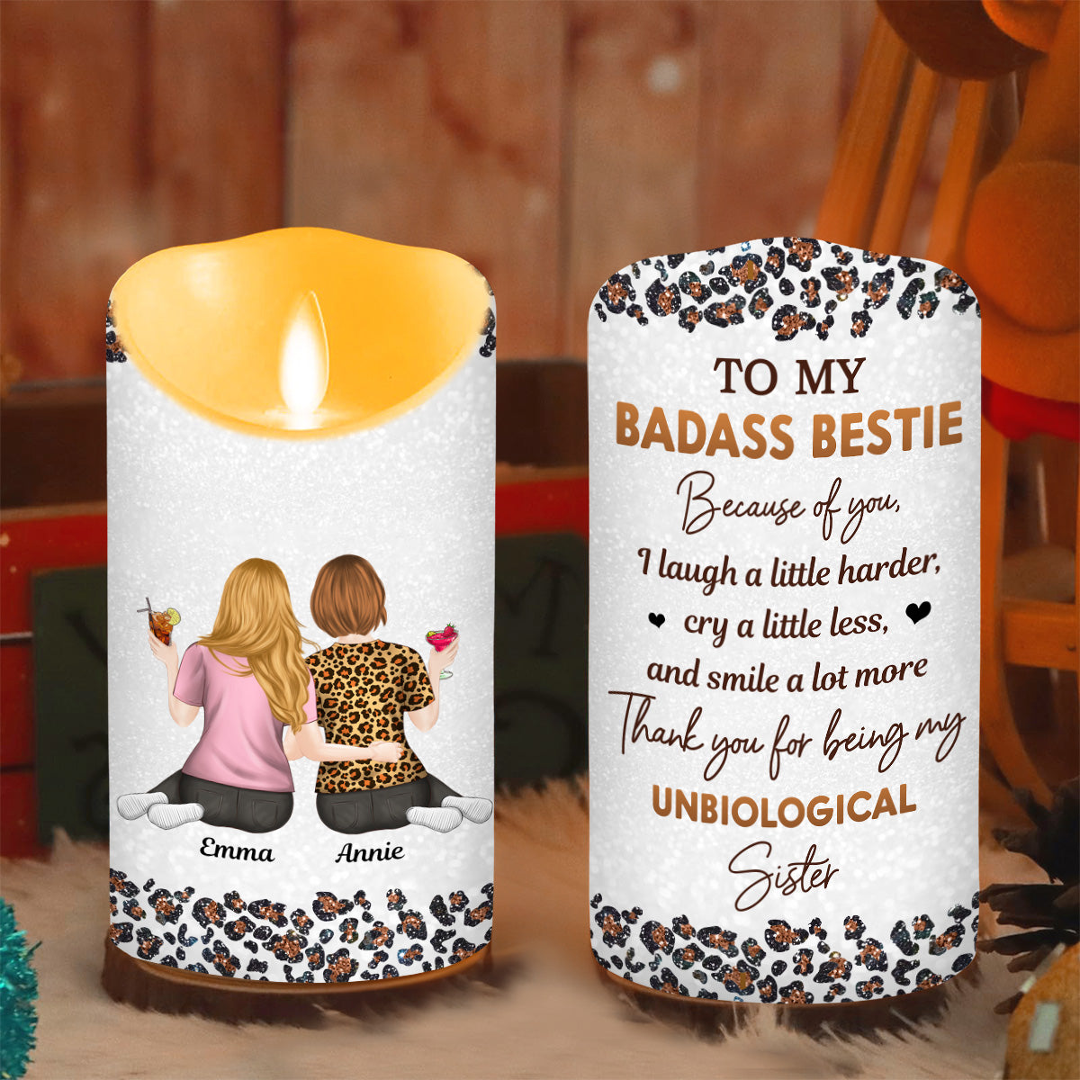 To My Badass Bestie - Personalized LED Candle