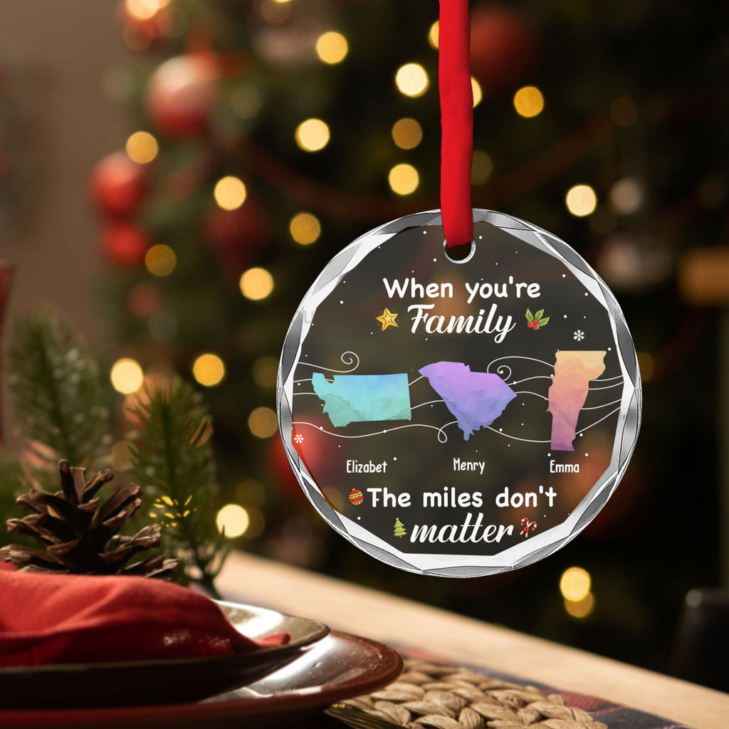 Custom Sister Christmas Ornament •  Siblings Forever - Personalized Glass Ornament