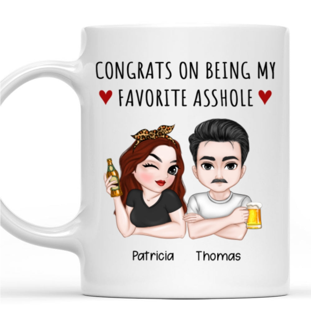 Custom Anniversary Keepsake Gifts For Couple • Lucky Man - Personalized Coffee Mug