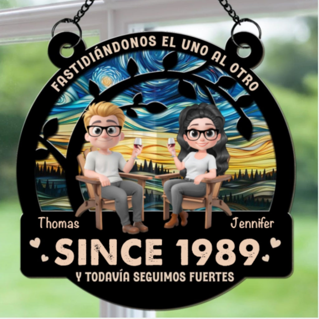 Custom Hanging Decor, Birthday Housewarming Gift • Amor que Sigue Fuerte – Atrapasol Personalizado