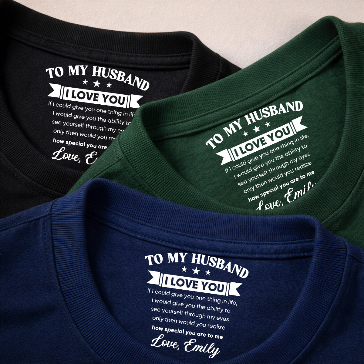 Custom Christmas Anniversary Keepsake Gifts For Husband • You Are Special My Love - Personalized Inside Neck Print T-Shirt