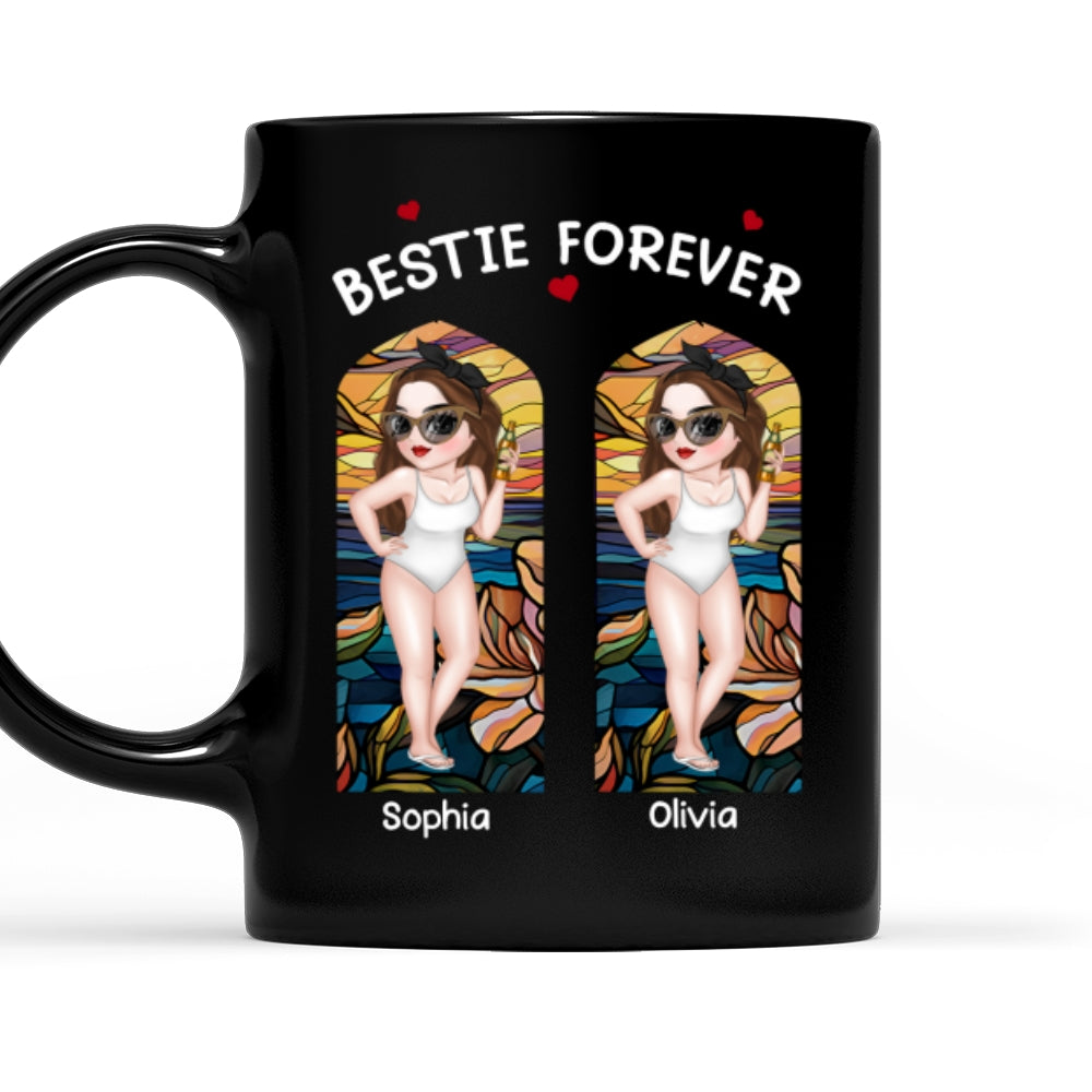 Custom Best Friend, Christmas & Birthday Friendship Keepsake Gift • Bestie Forever - Personalized Coffee Mug