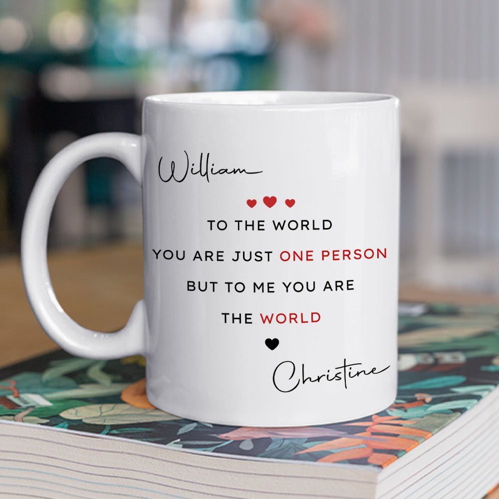 Custom Anniversary Keepsake Gifts For Couple • You Make My World Complete - Personalized Coffee Mug