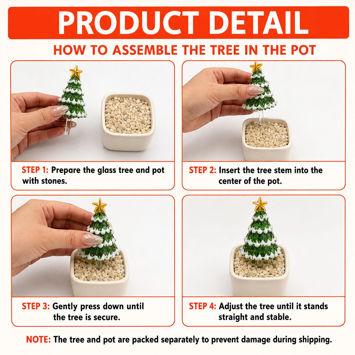 No Matter How Far - Personalized Glass Christmas Tree