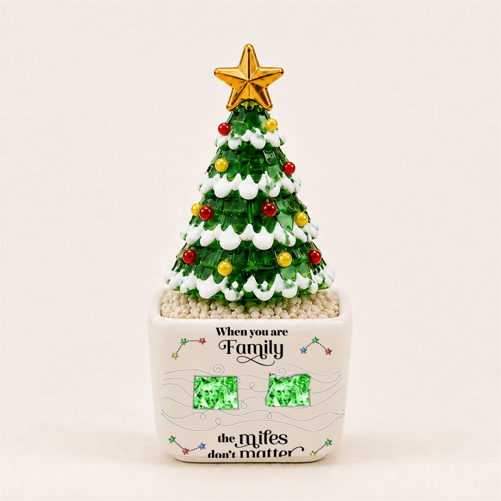 No Matter How Far - Personalized Glass Christmas Tree