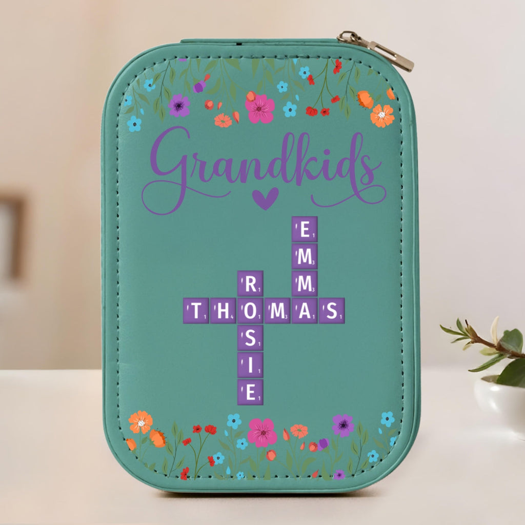 Love Grandkids - Personalized Jewelry Box With LED Mirror
