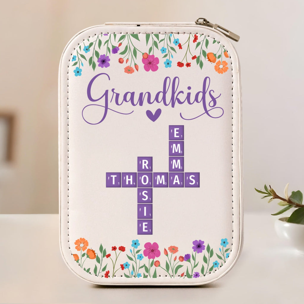Love Grandkids - Personalized Jewelry Box With LED Mirror