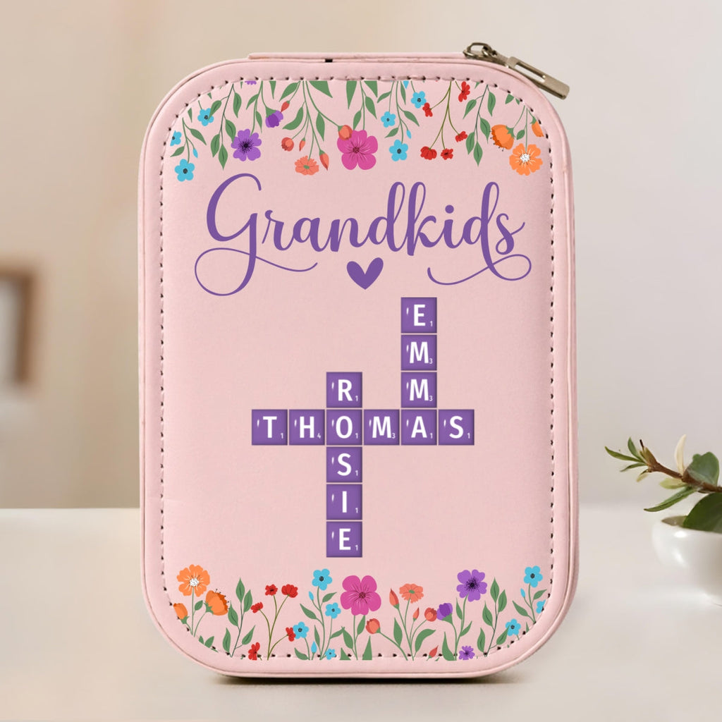 Love Grandkids - Personalized Jewelry Box With LED Mirror