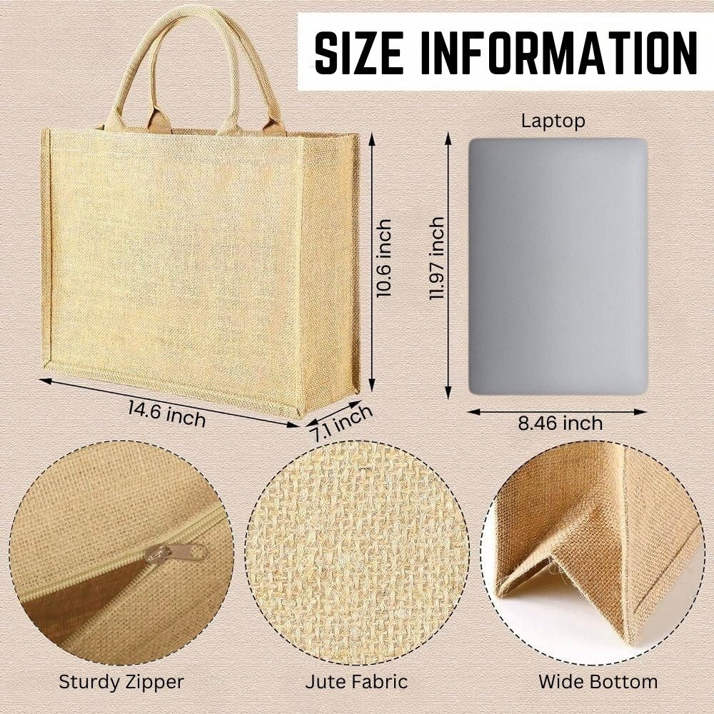 Sisters Together - Personalized Jute Tote Bag