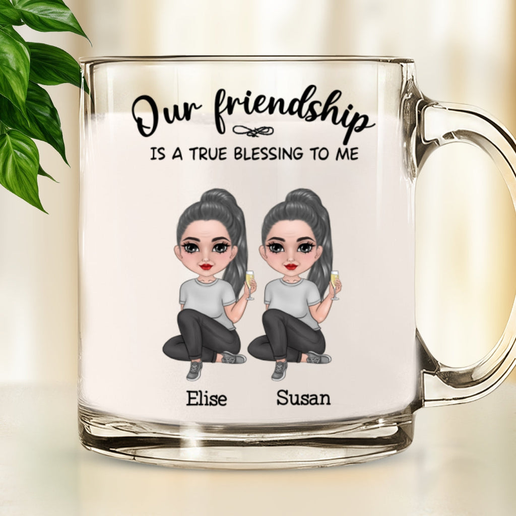 Custom Best Friend, Christmas & Birthday Friendship Keepsake Gift • Soul Sisters - Personalized Glass Mug