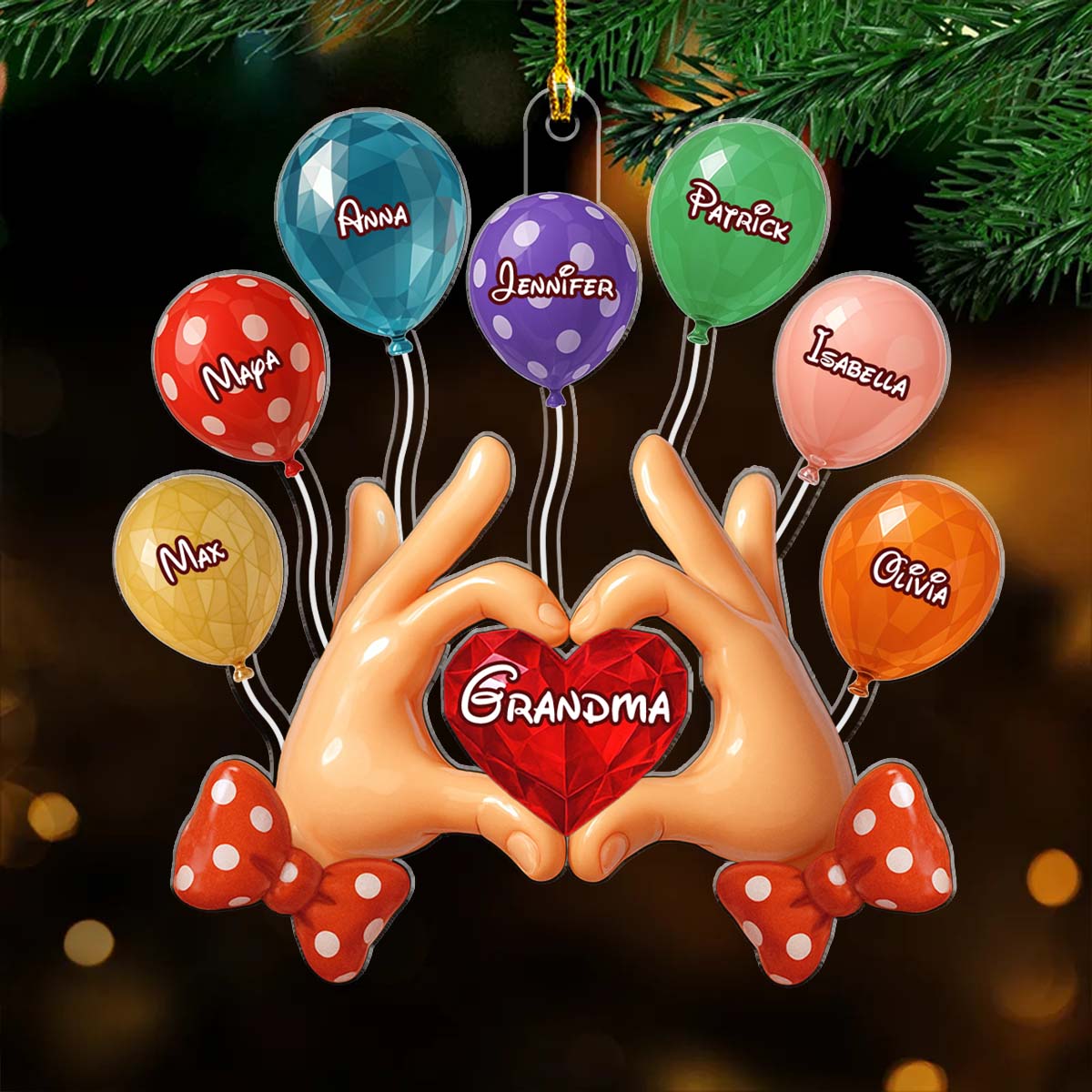 Custom Family Ornament, Christmas Gift for Family Members •  Love From My Little Kid - Personalized Acrylic Ornament