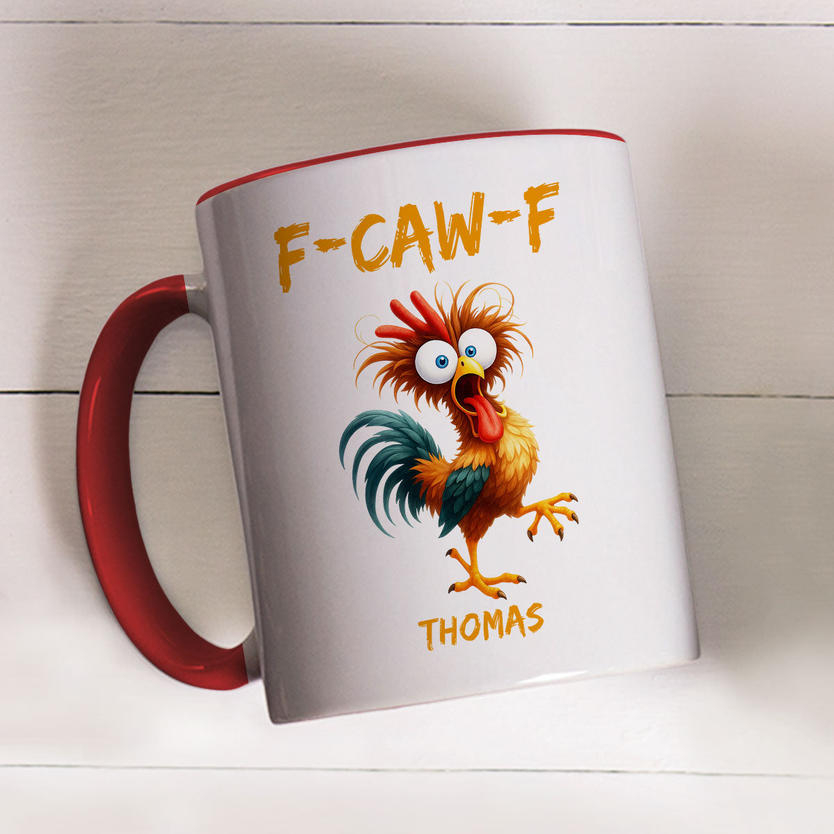 Custom Best Friend, Christmas & Birthday Friendship Keepsake Gift • FCAWF Chicken Humor - Personalized Accent Mug