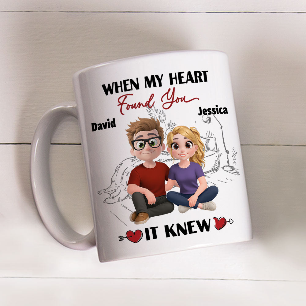 Custom Anniversary Keepsake Gifts For Couple • My Soul Recognized Your Light - Personalized Coffee Mug