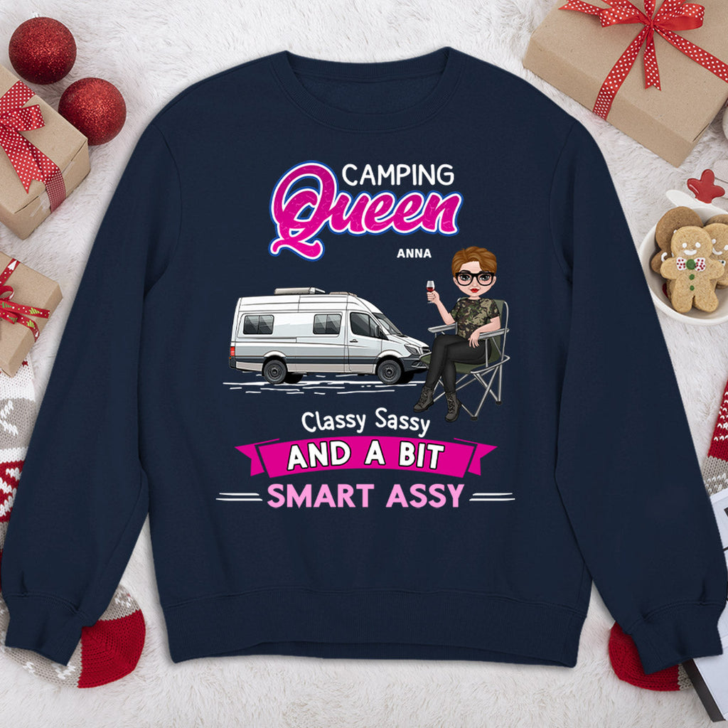 Custom Christmas & Birthday Keepsake Gift • Camping Queen - Personalized Sweatshirt
