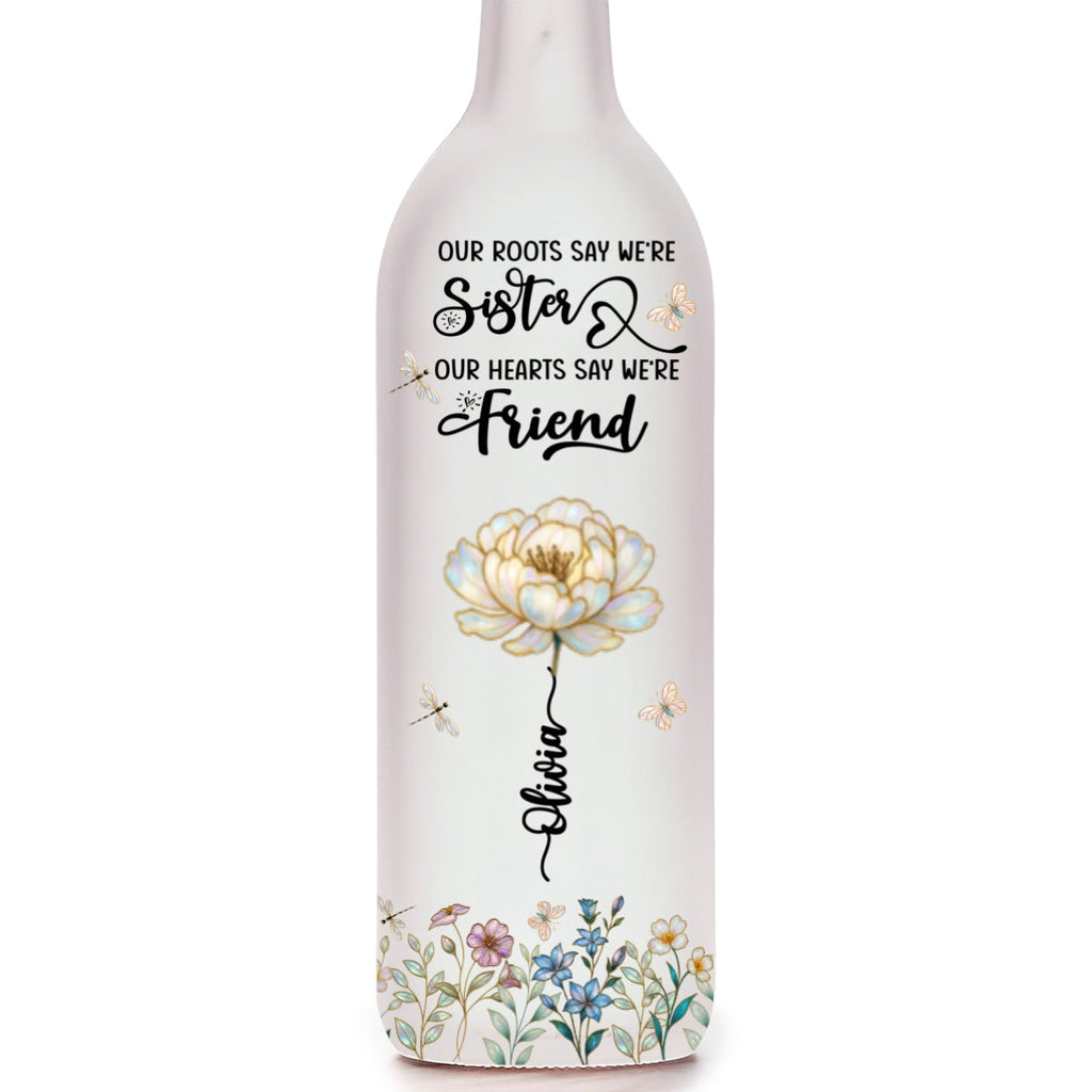 Growing Together Blooming Forever - Personalized Bottle Lamp